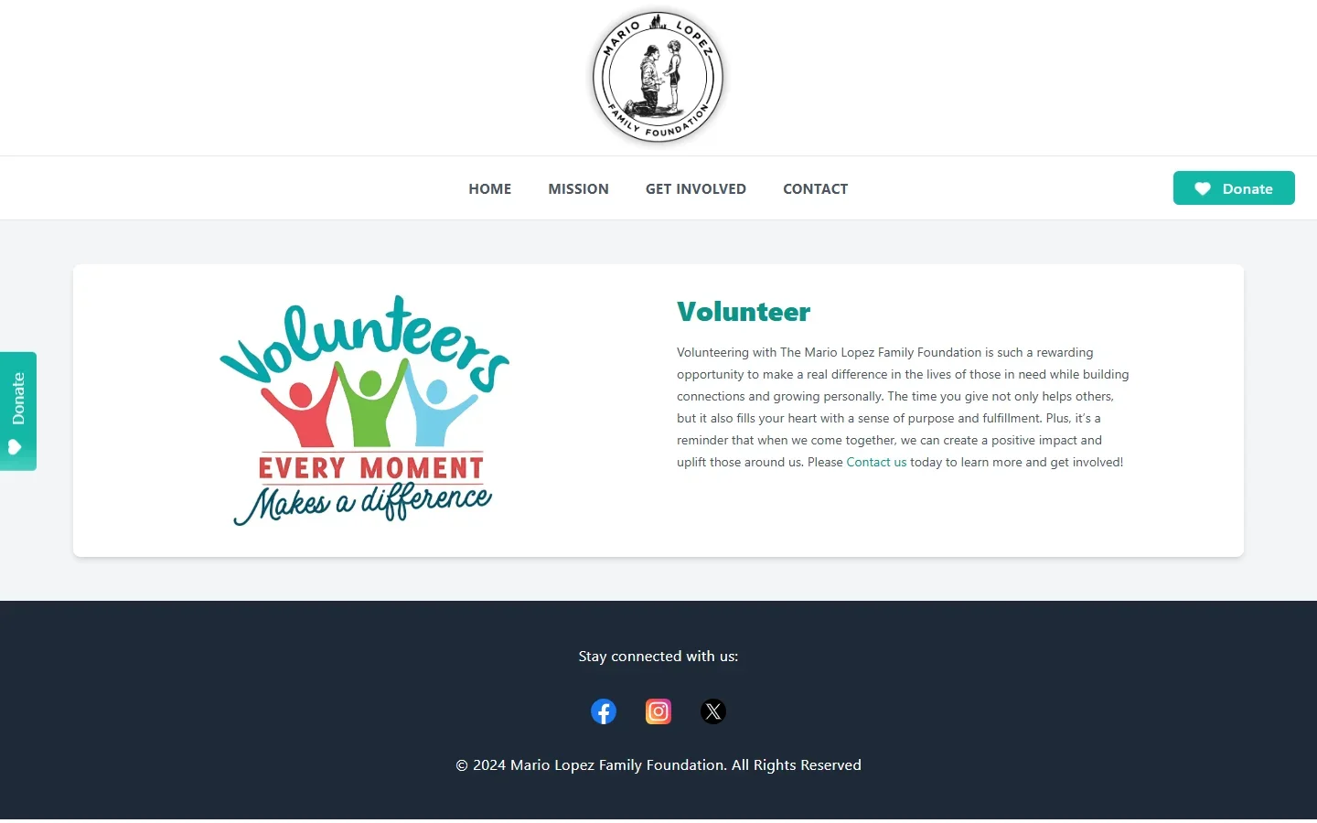 Sección de voluntariado